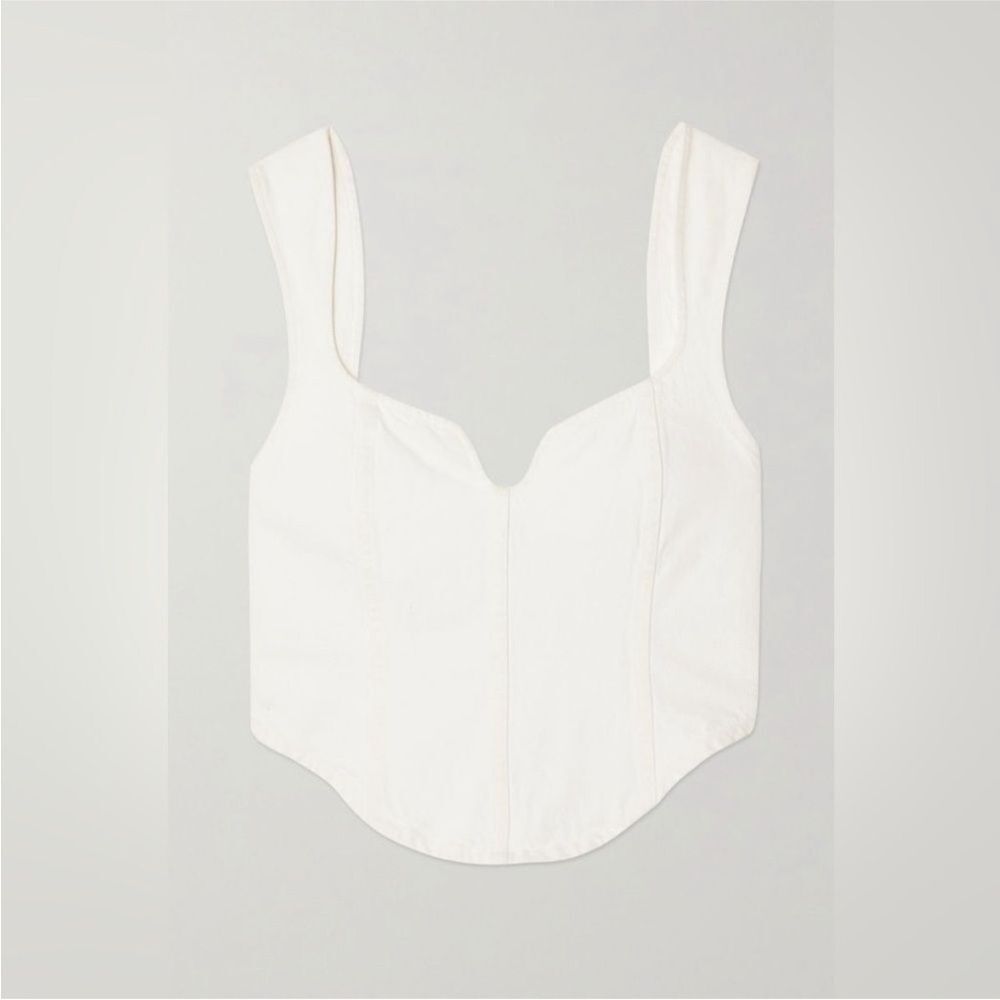 Mara Hoffman NWT Cropped Corset Milla Denim Top
Size 8 MSRP $350 - Picture 3 of 7